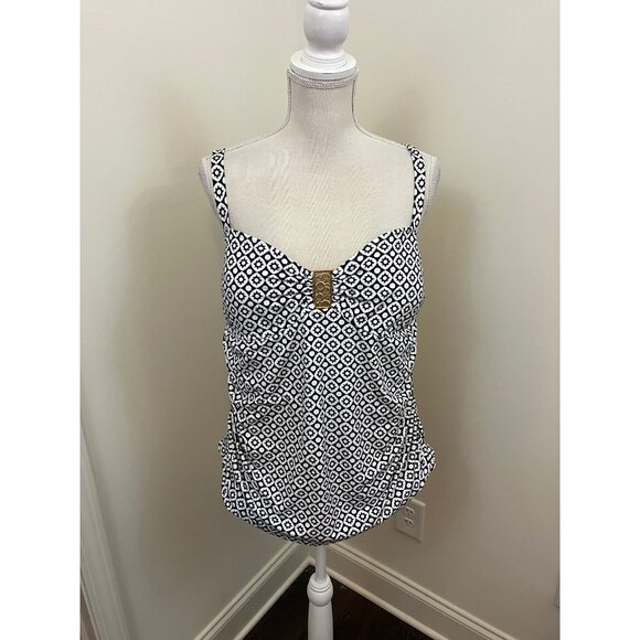 Anne Cole Other - Anne Cole Collection Black White Swim Top Size 16